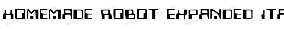 Homemade Robot Expanded Italic字体转换